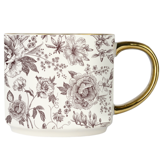 Brown Delft Coffee Mug