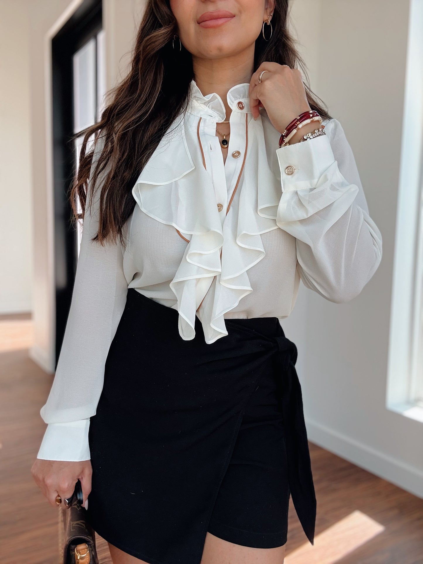 Chelsea Ruffle Vaquera Blouse