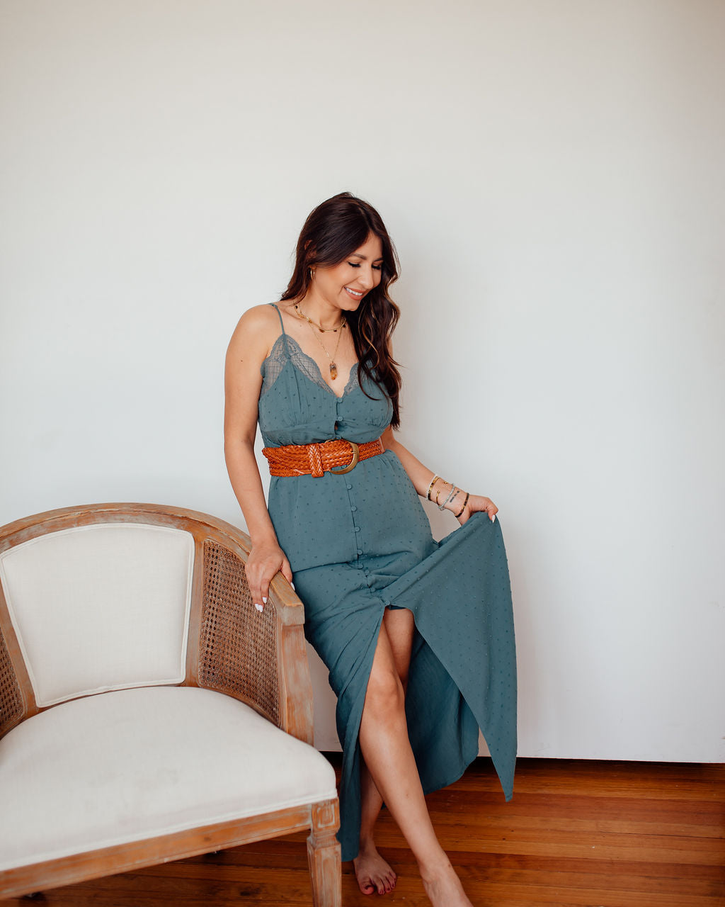 Romance Teal Lace Dress