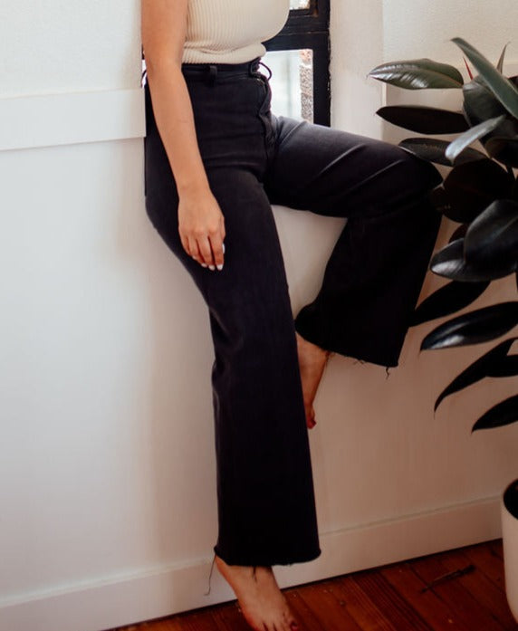 Vintage Black Wide Legs