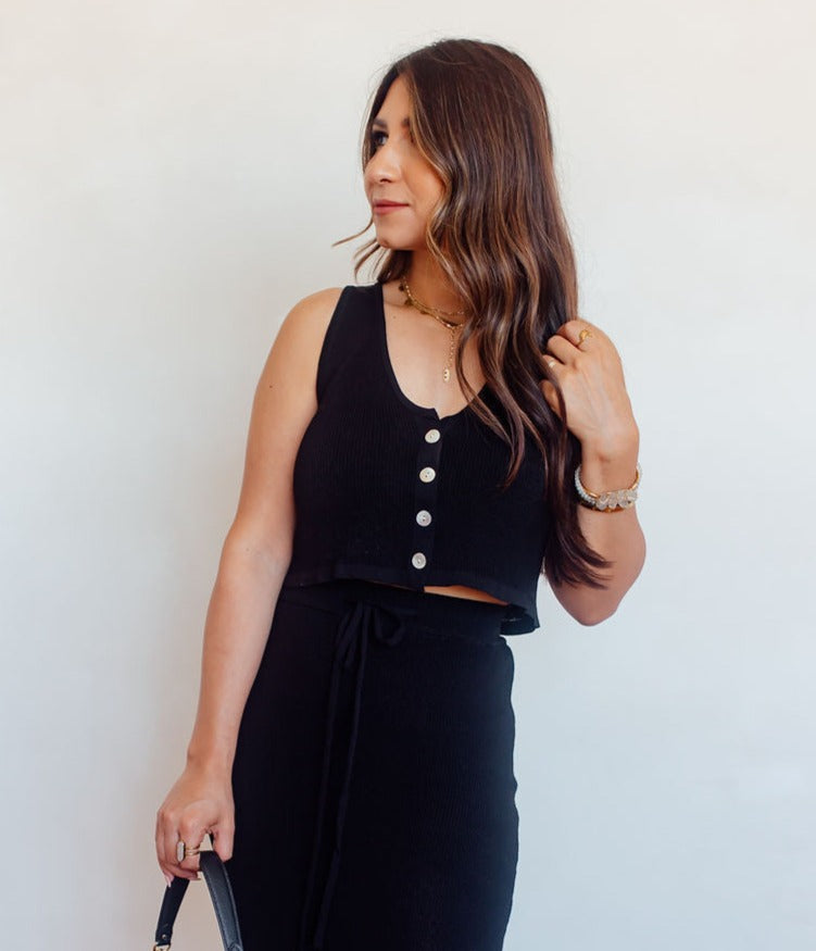 Effortless Button Tank Top