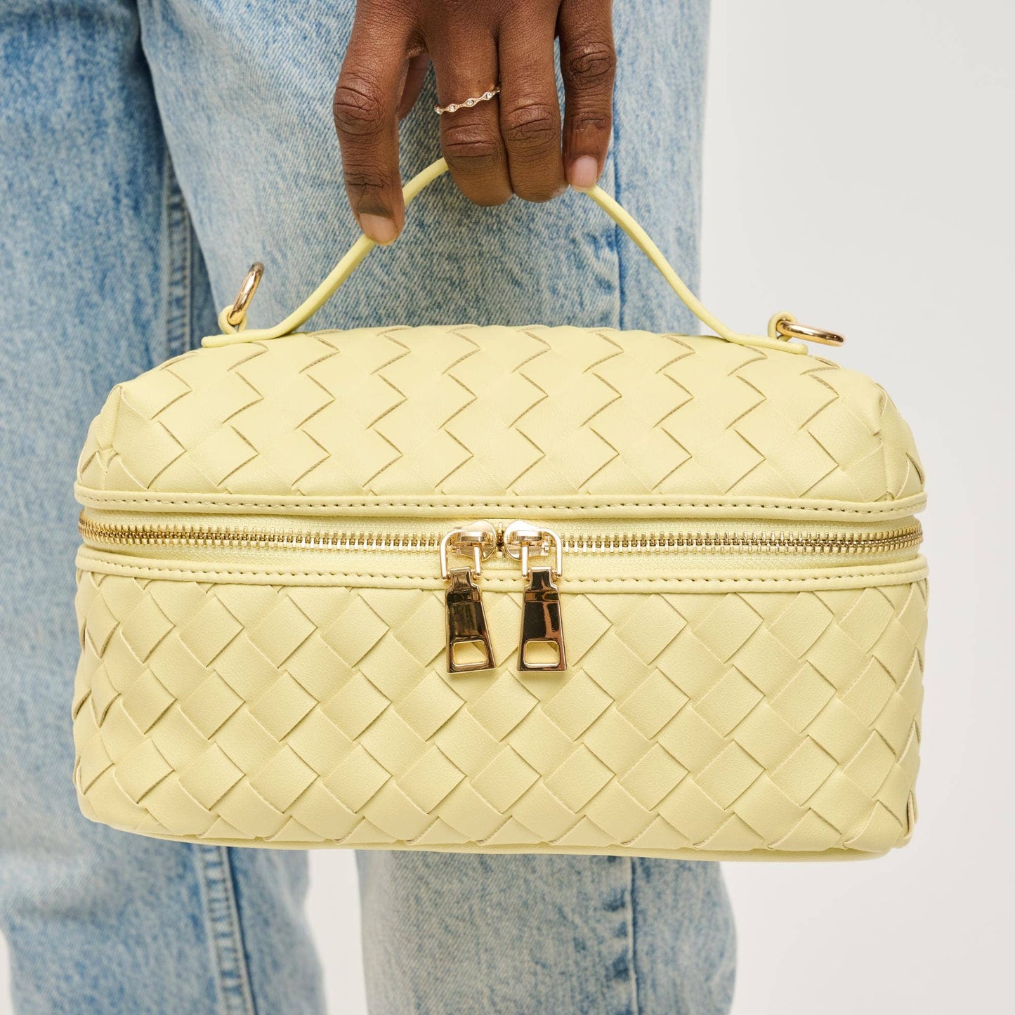 Butter Yellow Woven Crossbody