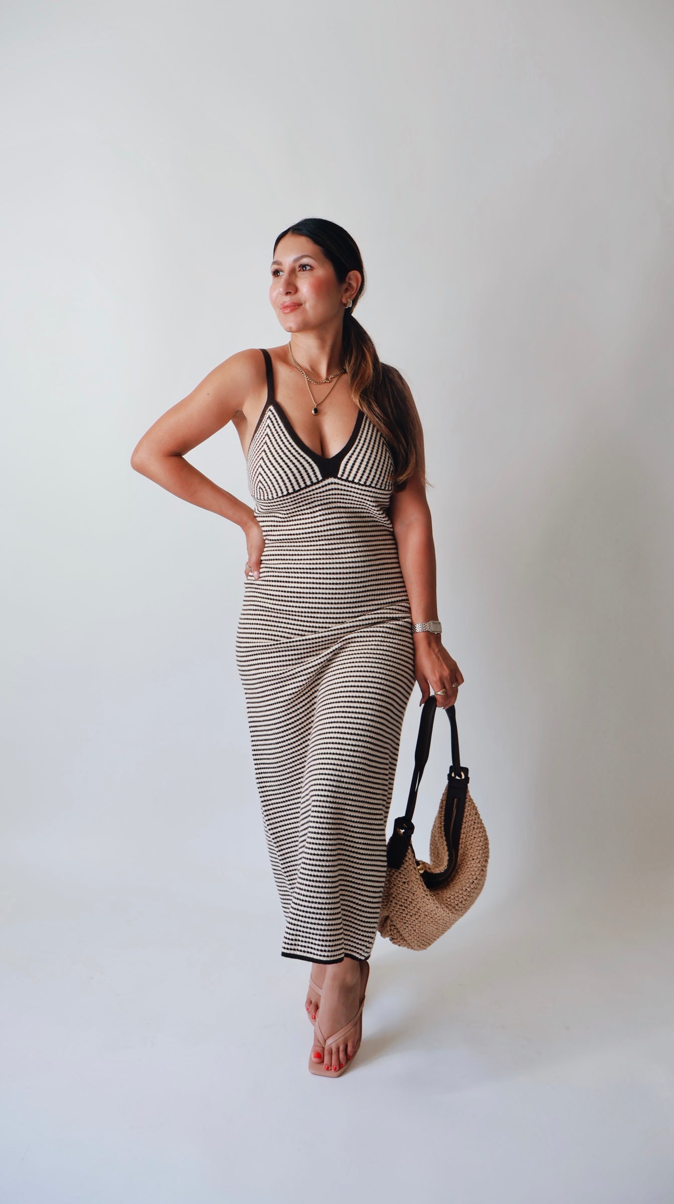 Chocolate Knit Maxi Dress