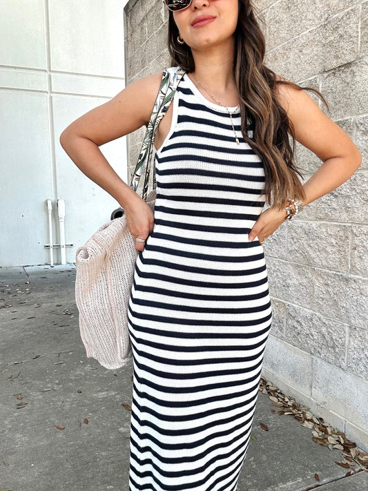 High Tide Navy Stripe Dress