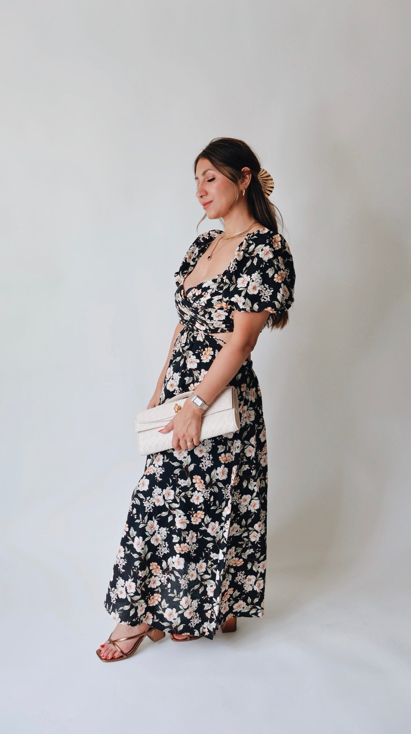 Romanticize Puff Sleeve floral dress
