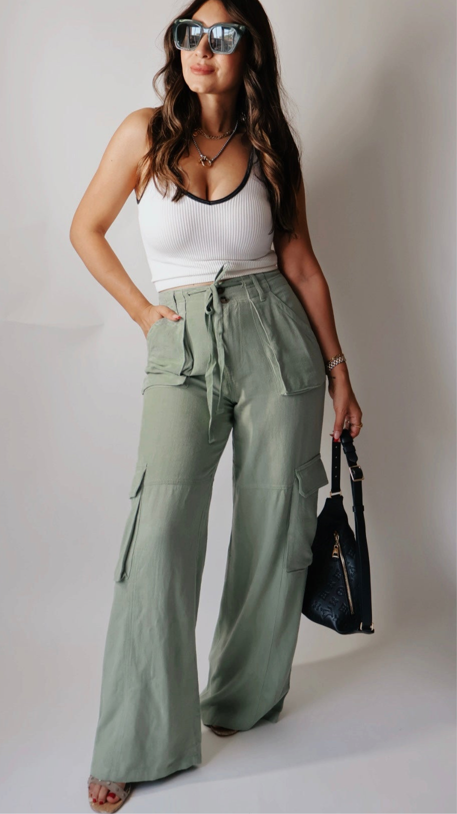 Maya Sage Cargo Pants