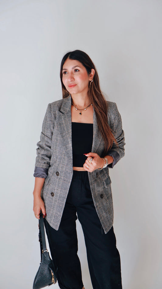 Plaid Blazer Jacket
