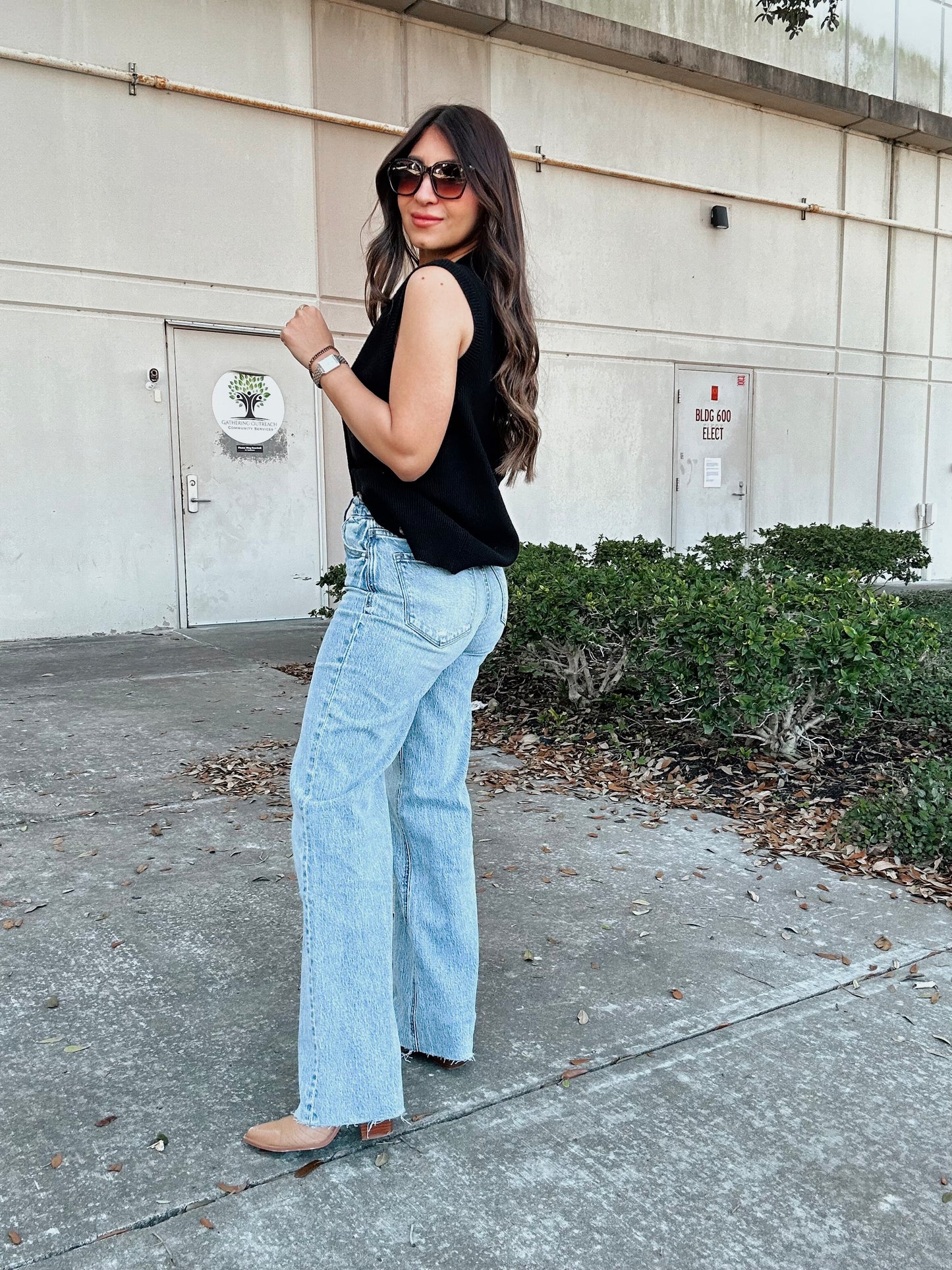 Clair Straight Wide Leg Jeans
