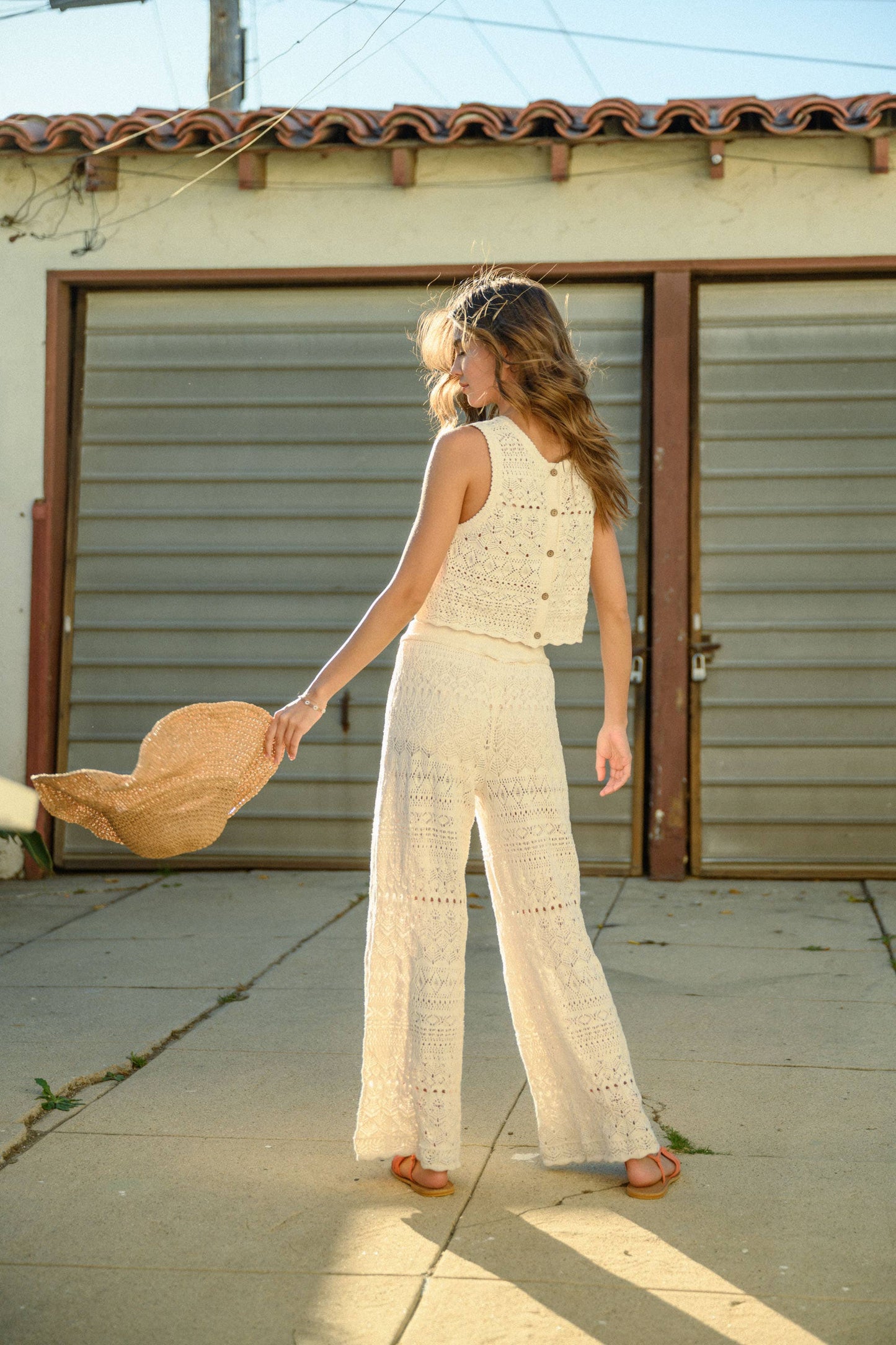 Crochet Buton Crop Top