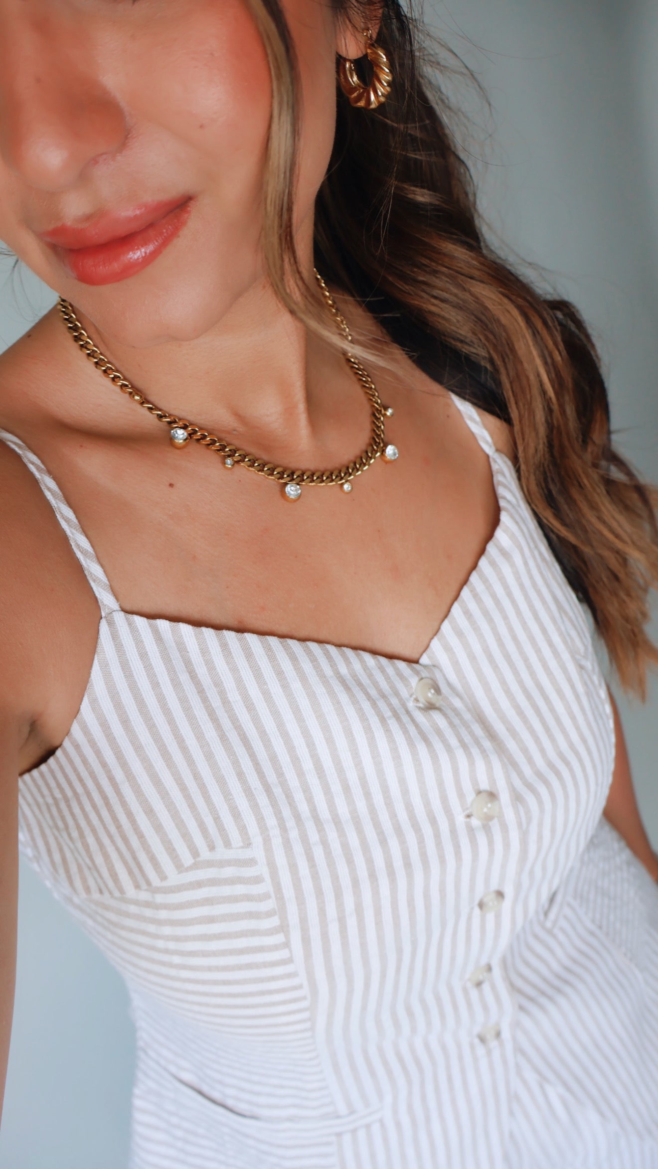 Chloe Crystal Chain Necklace
