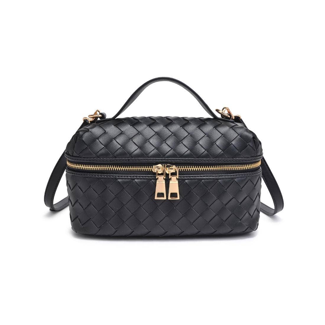 Richie Black Woven Crossbody