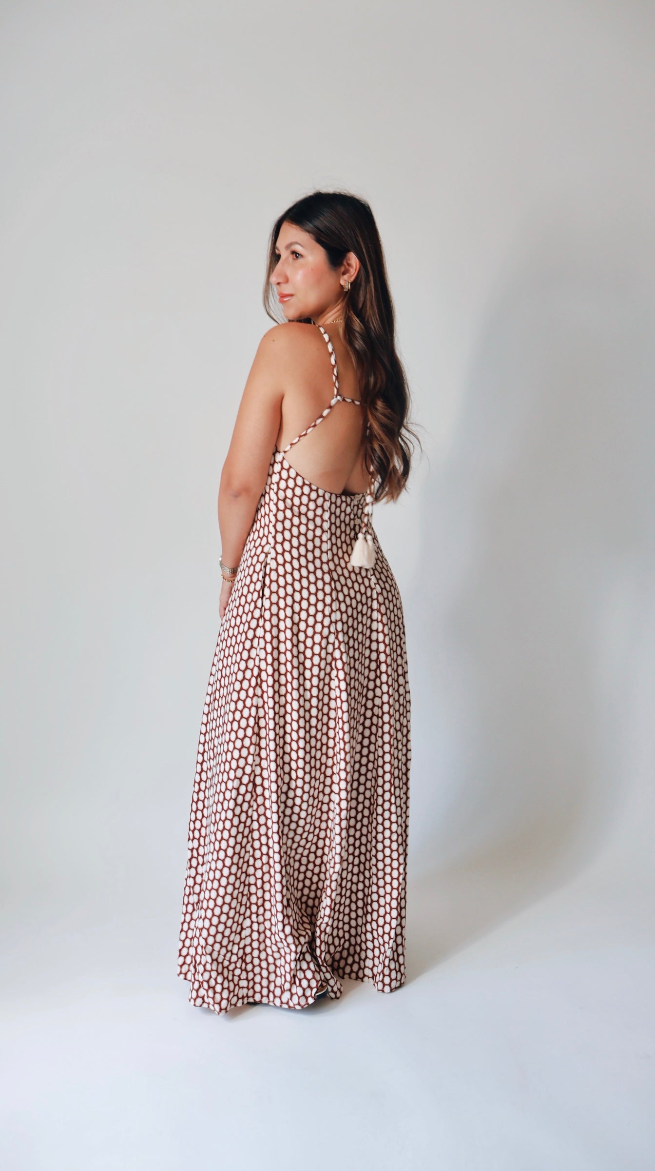 Backless Geo Print Dress