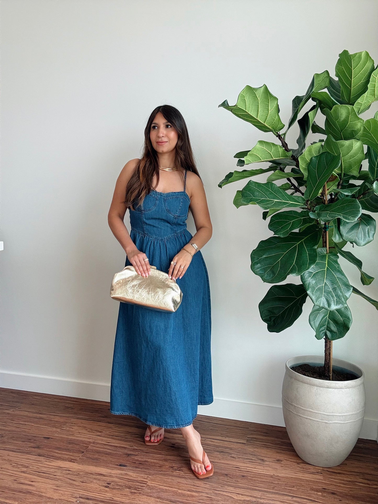 Denim Bustier Dress