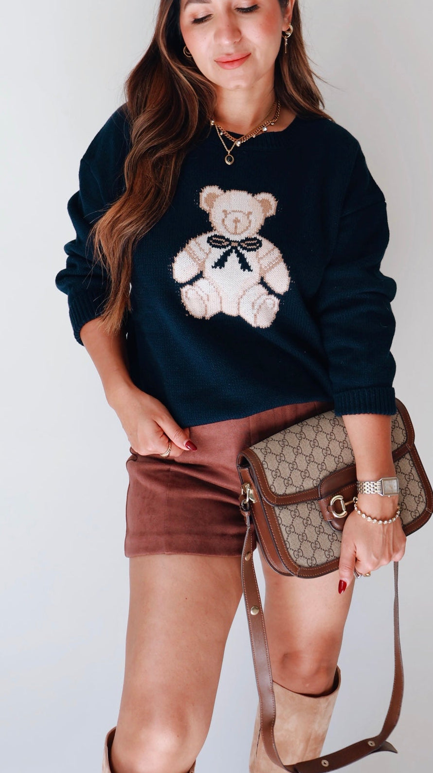 Navy Teddy Sweater
