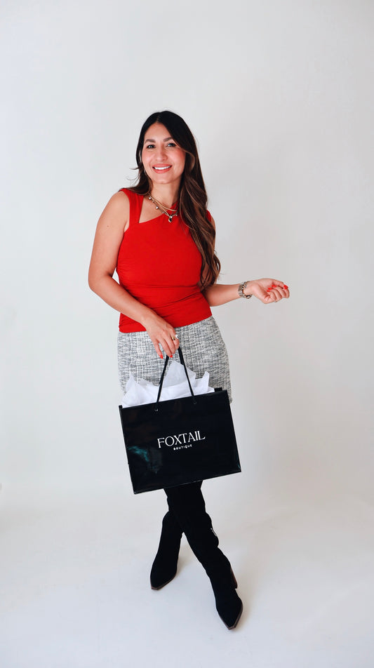 Red Asymmetrical Top