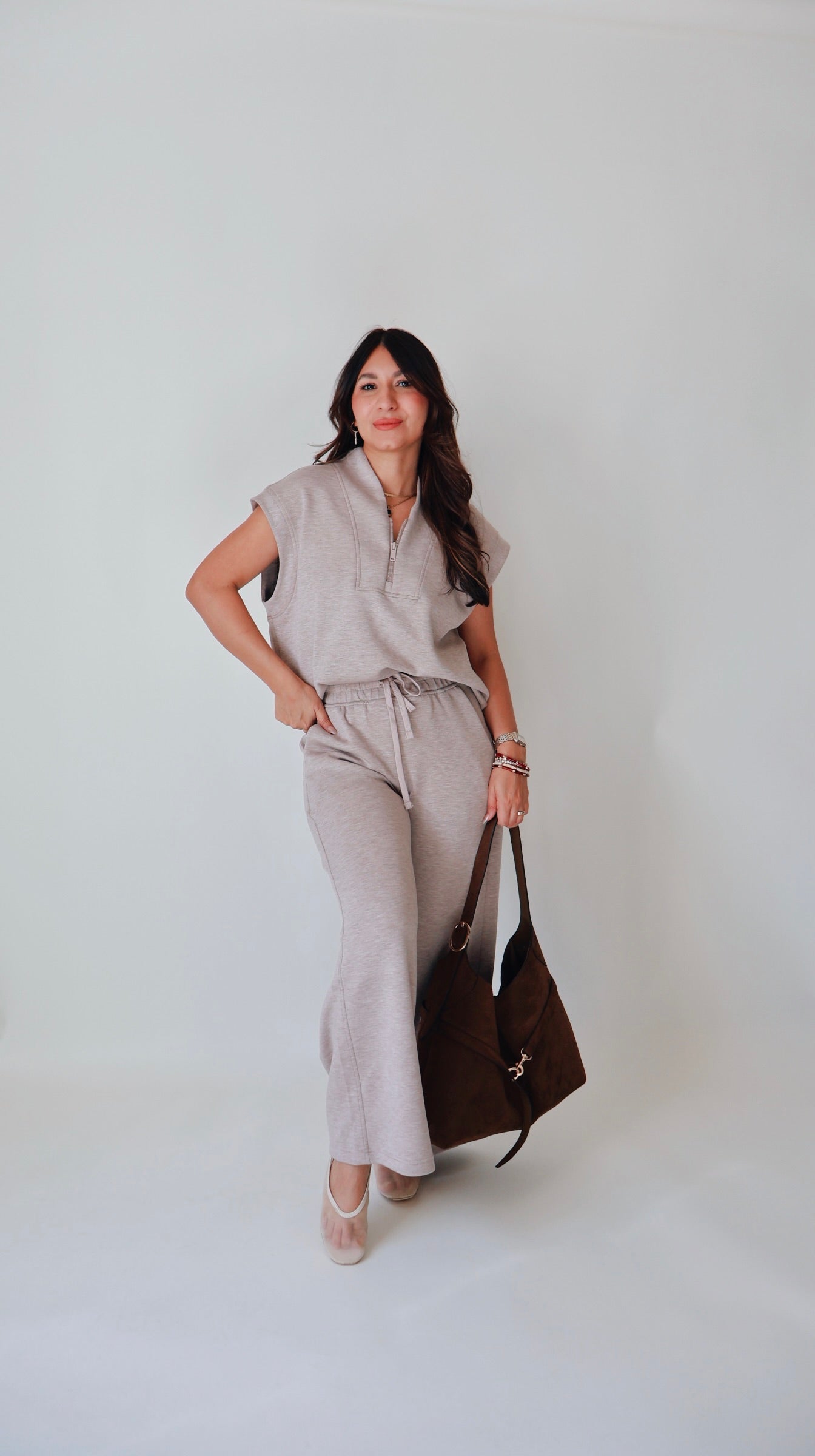 Lux Mocha Leasure Top