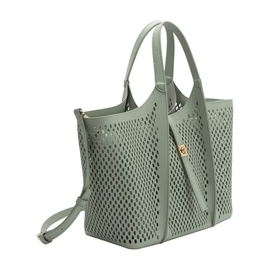 Malia Sage Vegan Leather Tote Bag
