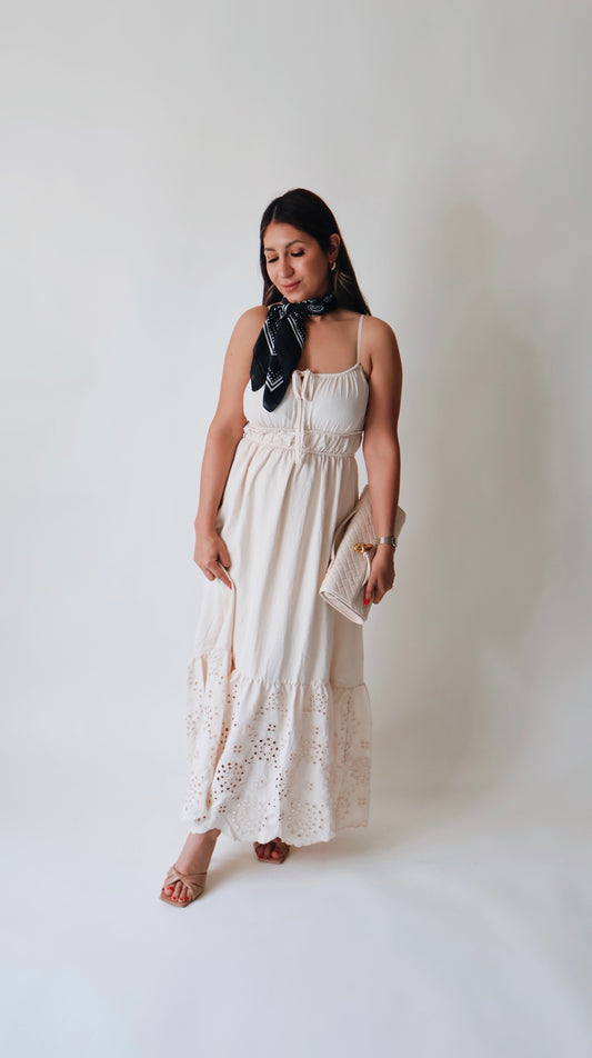 Florance Beige Maxi Dress