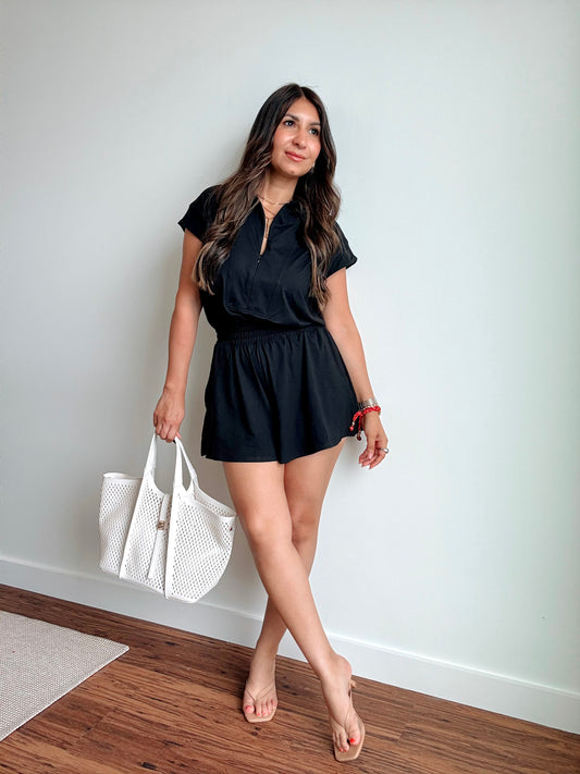 Butter Soft Black Romper