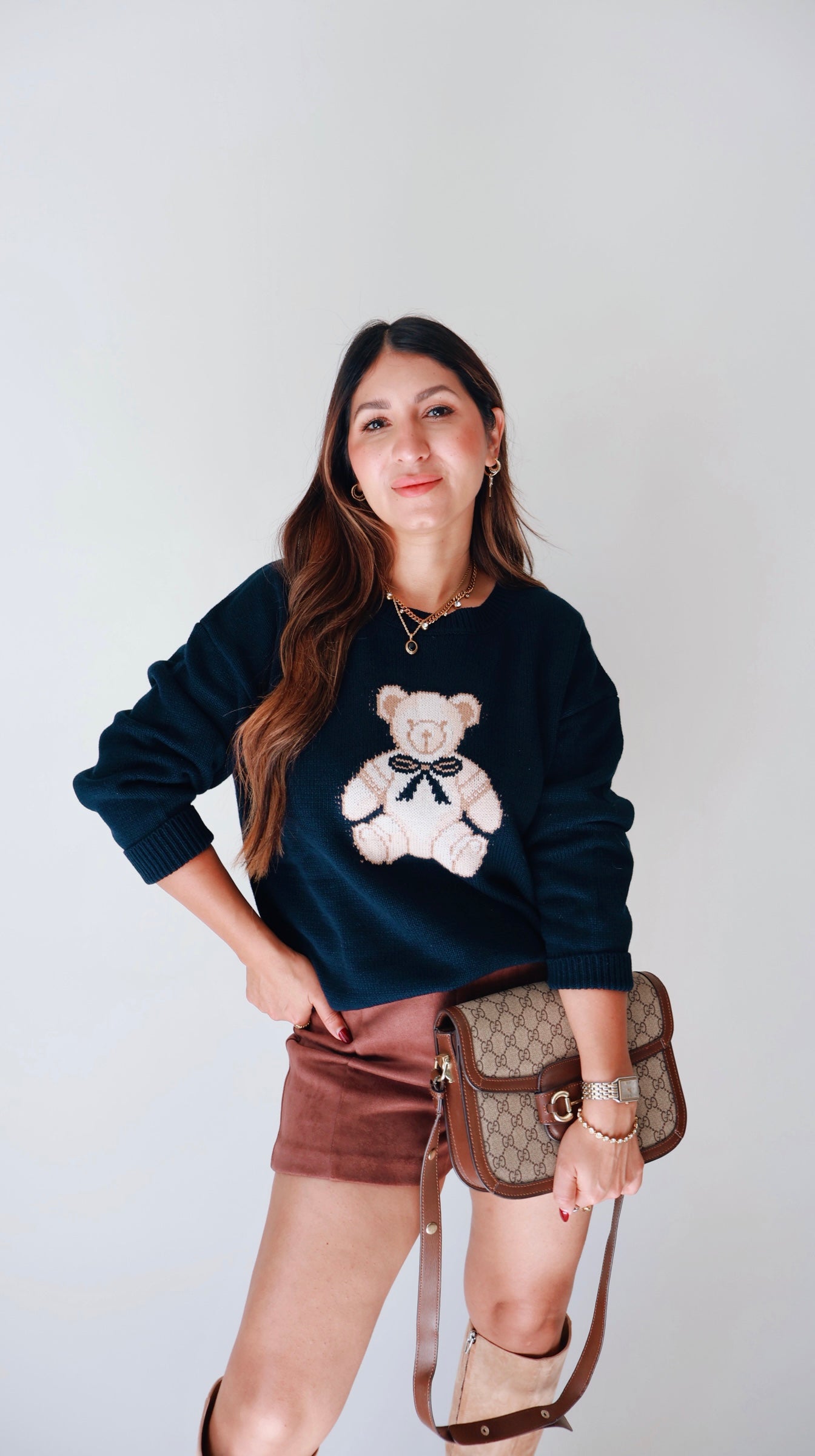 Navy Teddy Sweater
