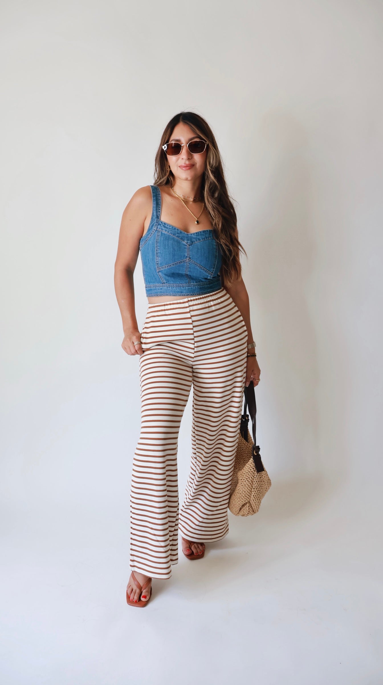 Kinsley Mocha Striped Lounge Pants