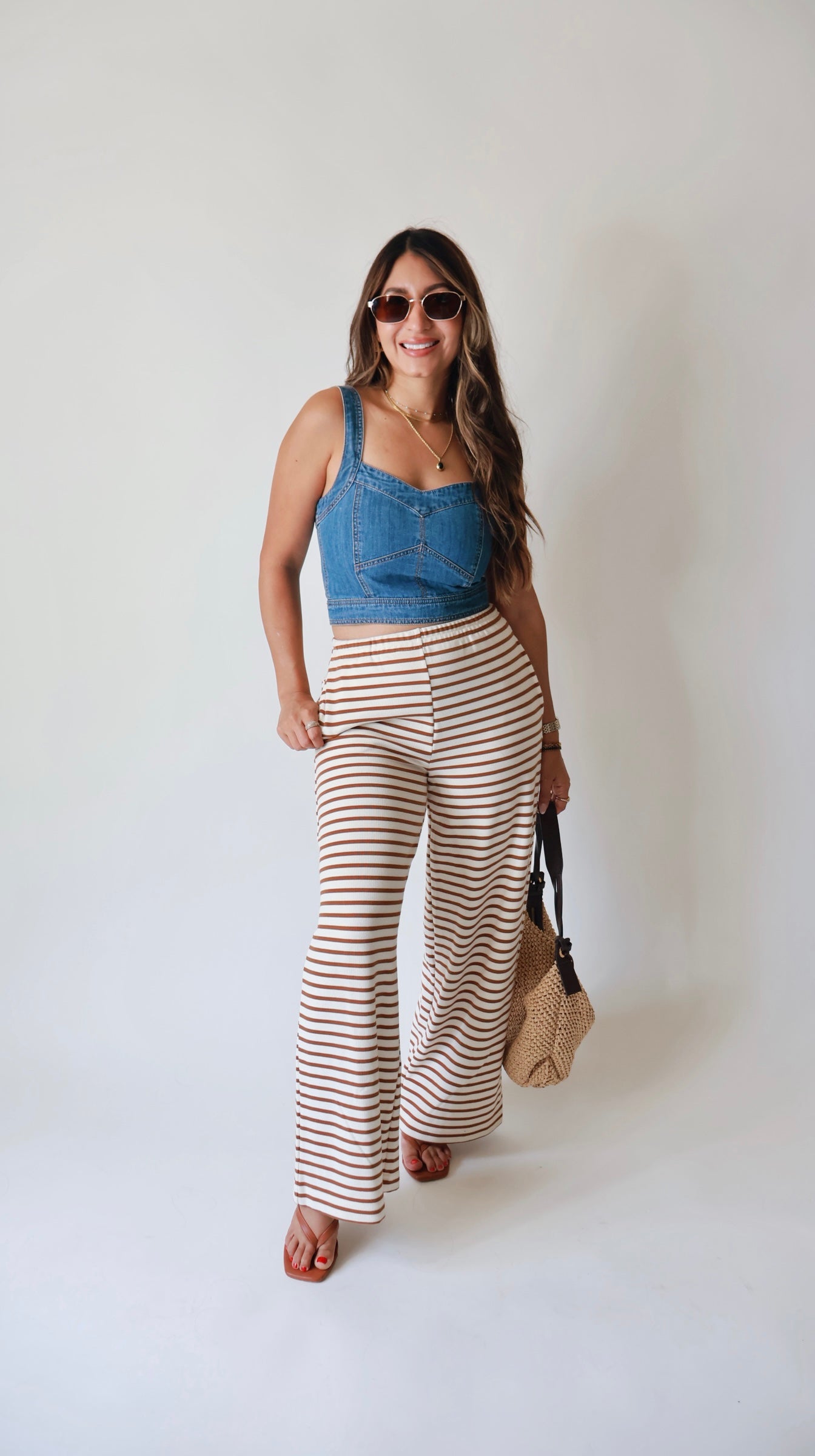 Kinsley Mocha Striped Lounge Pants