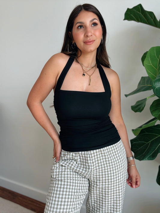Becka Black Halter