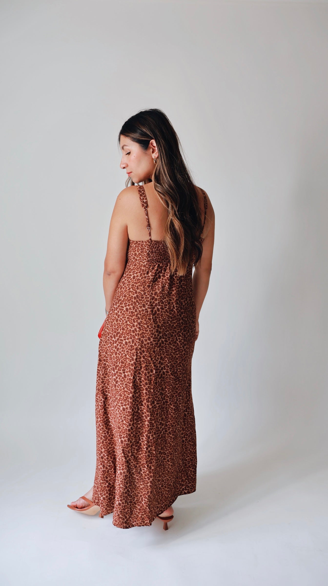 Wild Leopard Midi Slit Dress