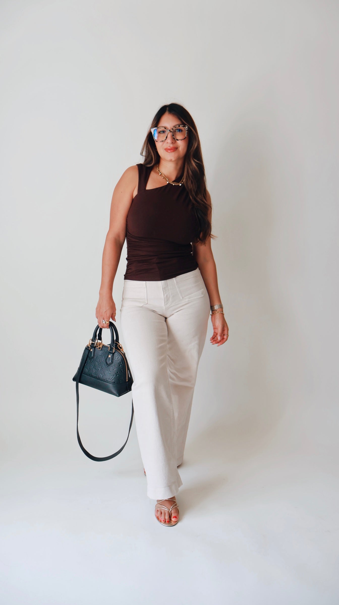 Chocolate Asymmetrical Top