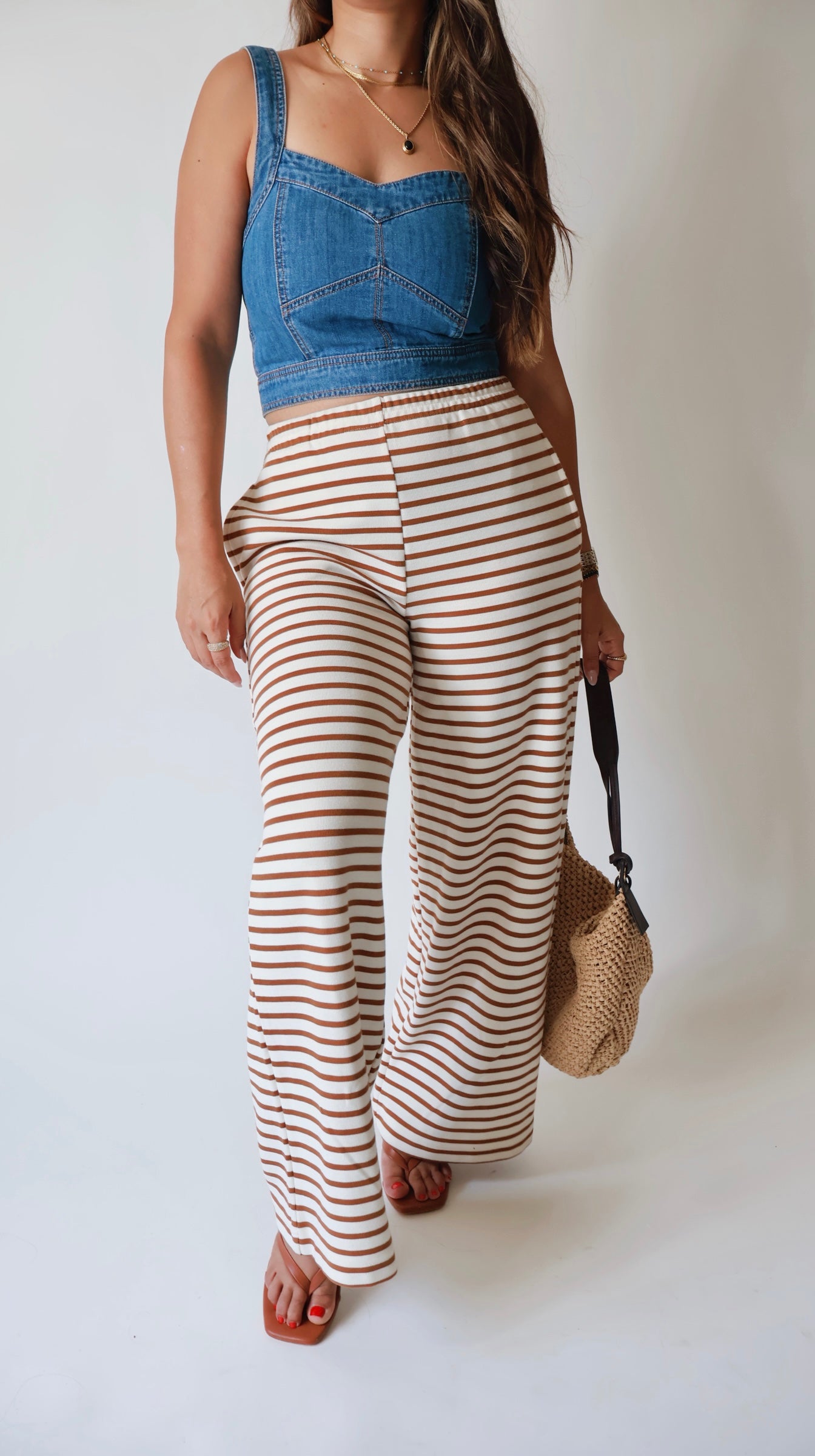 Kinsley Mocha Striped Lounge Pants