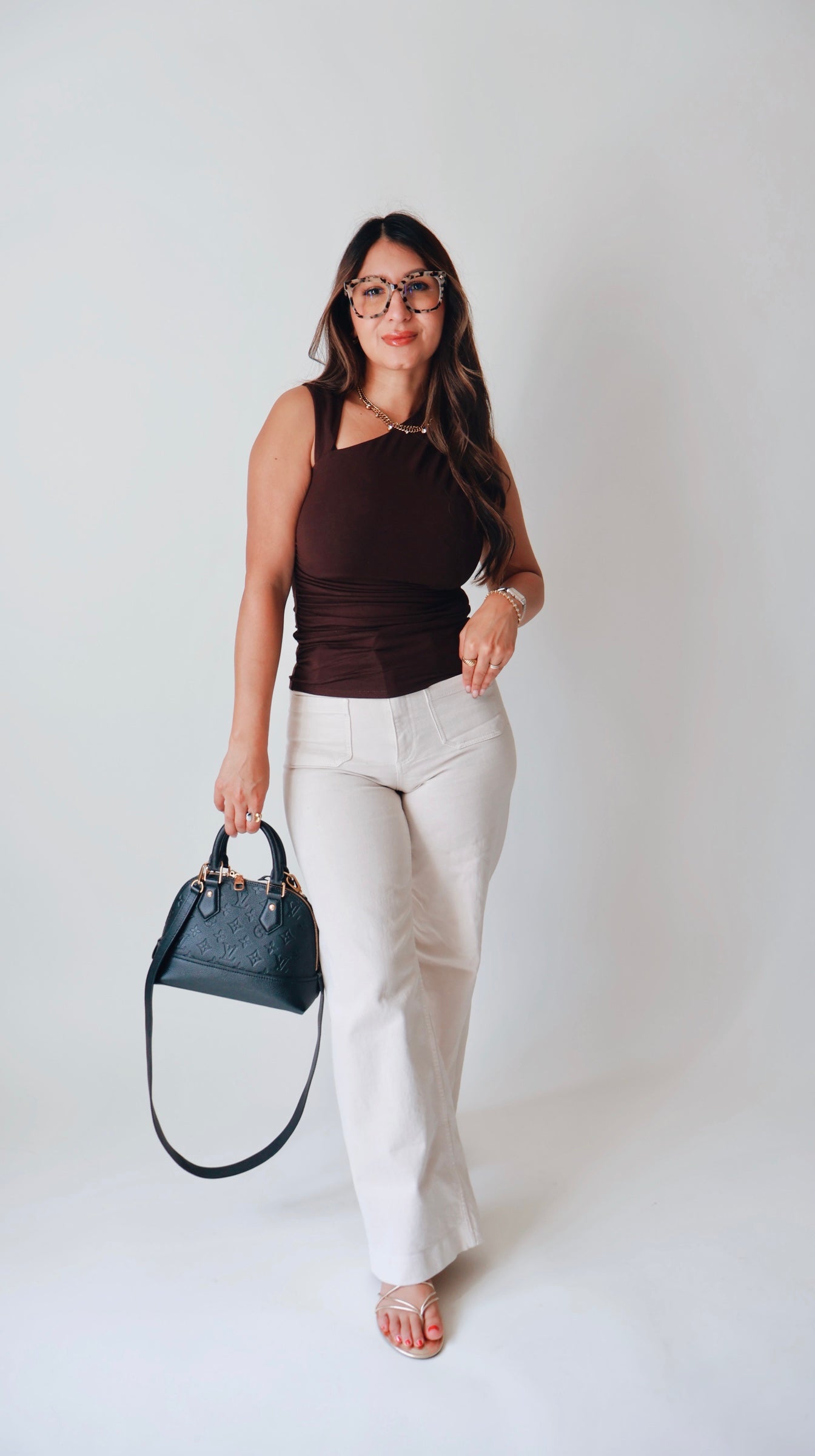 Chocolate Asymmetrical Top