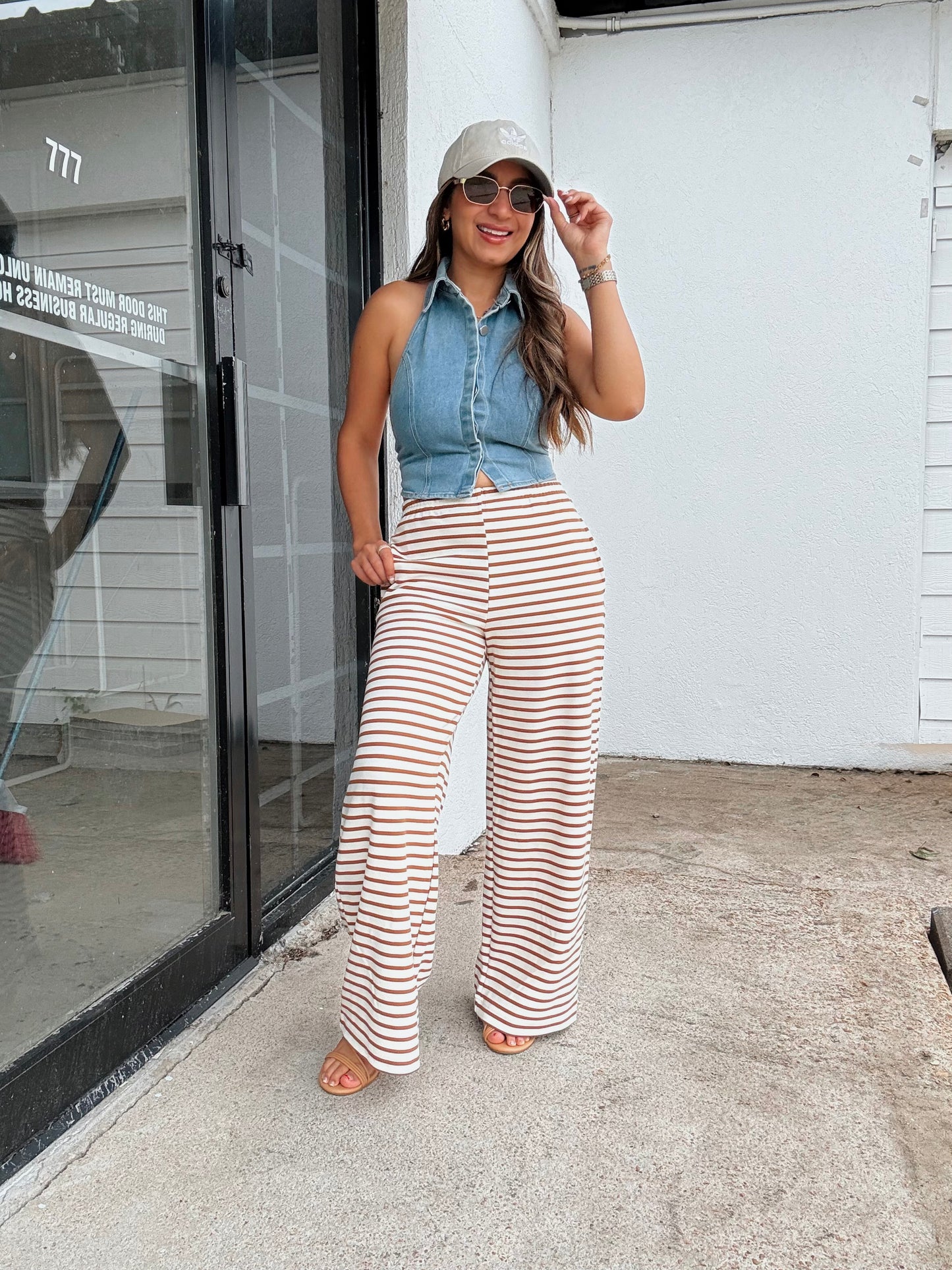 Kinsley Mocha Striped Lounge Pants