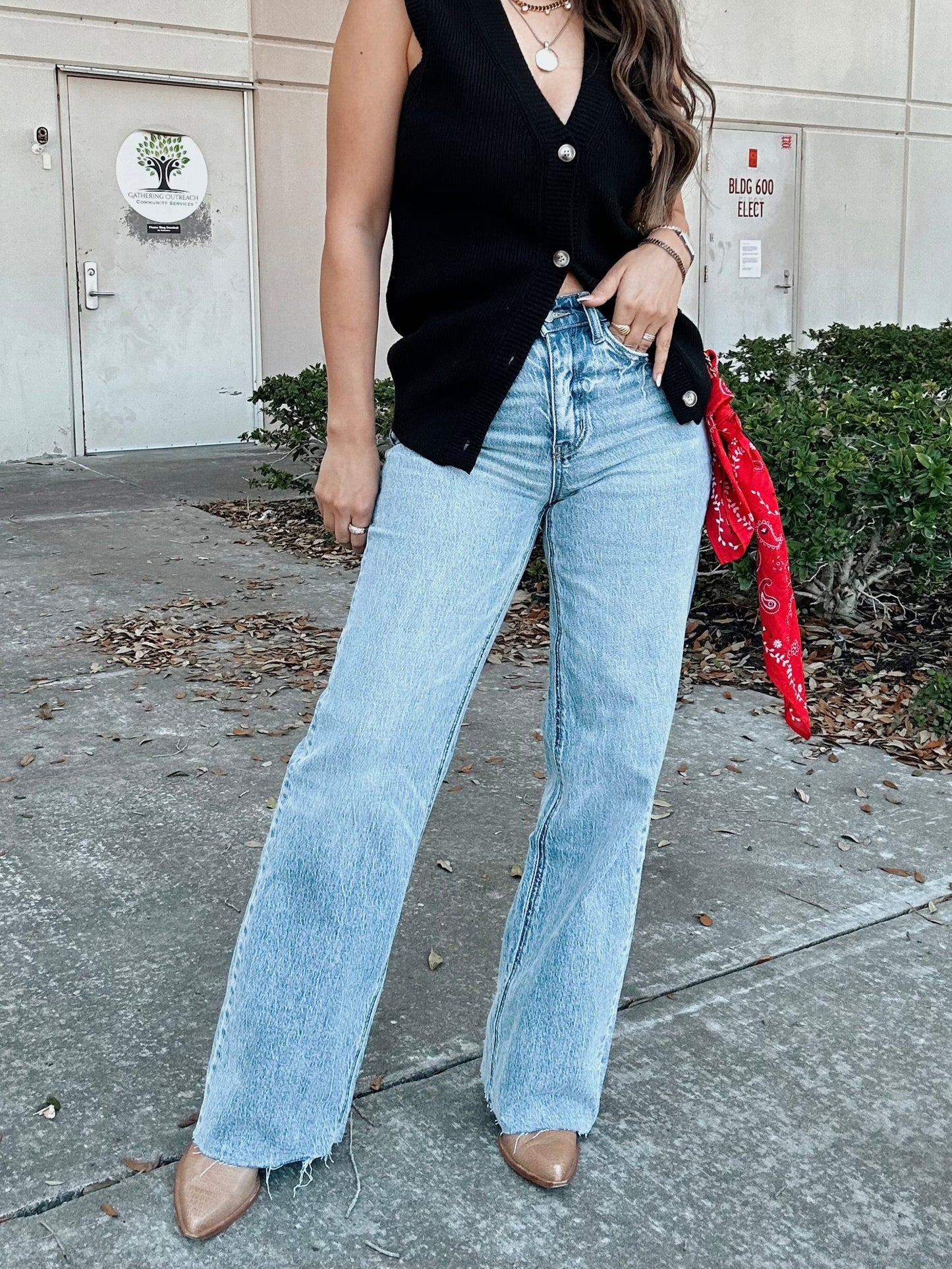 Clair Straight Wide Leg Jeans