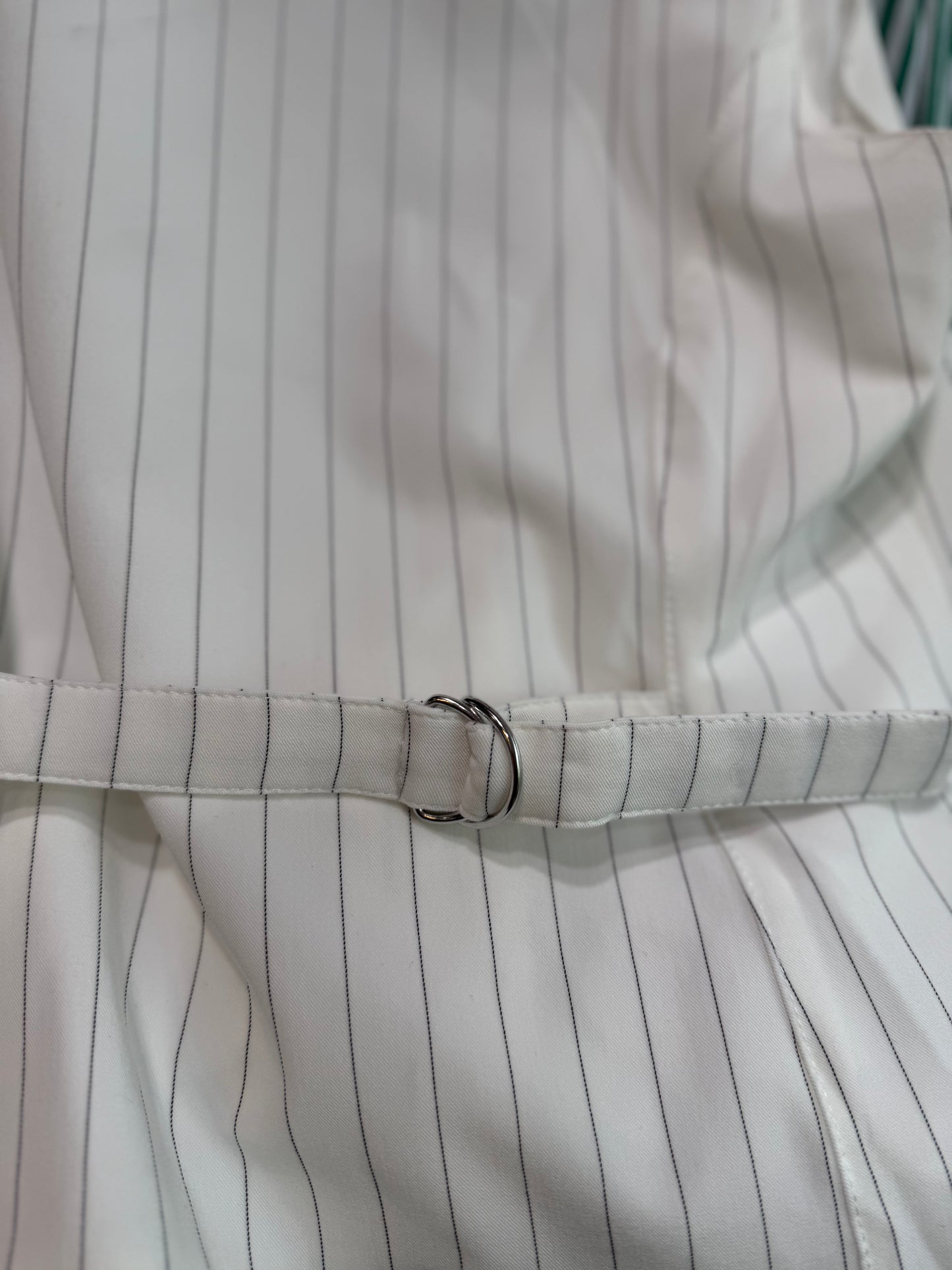 Pinstripe White Vest