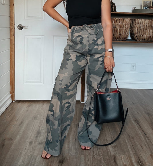 Camo Wide Leg Pants