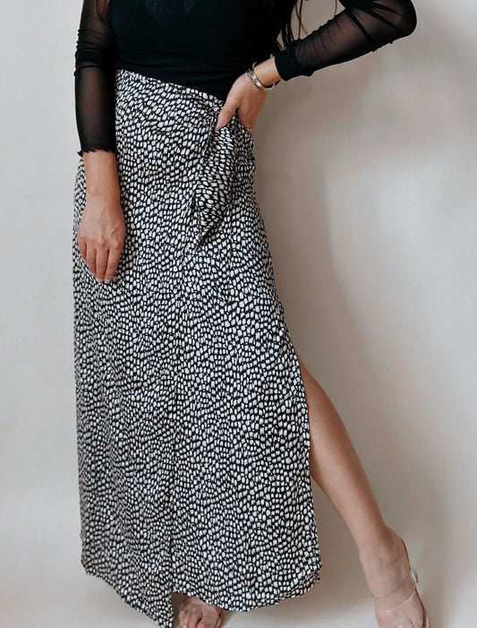 Angeles Satin Wrap Skirt