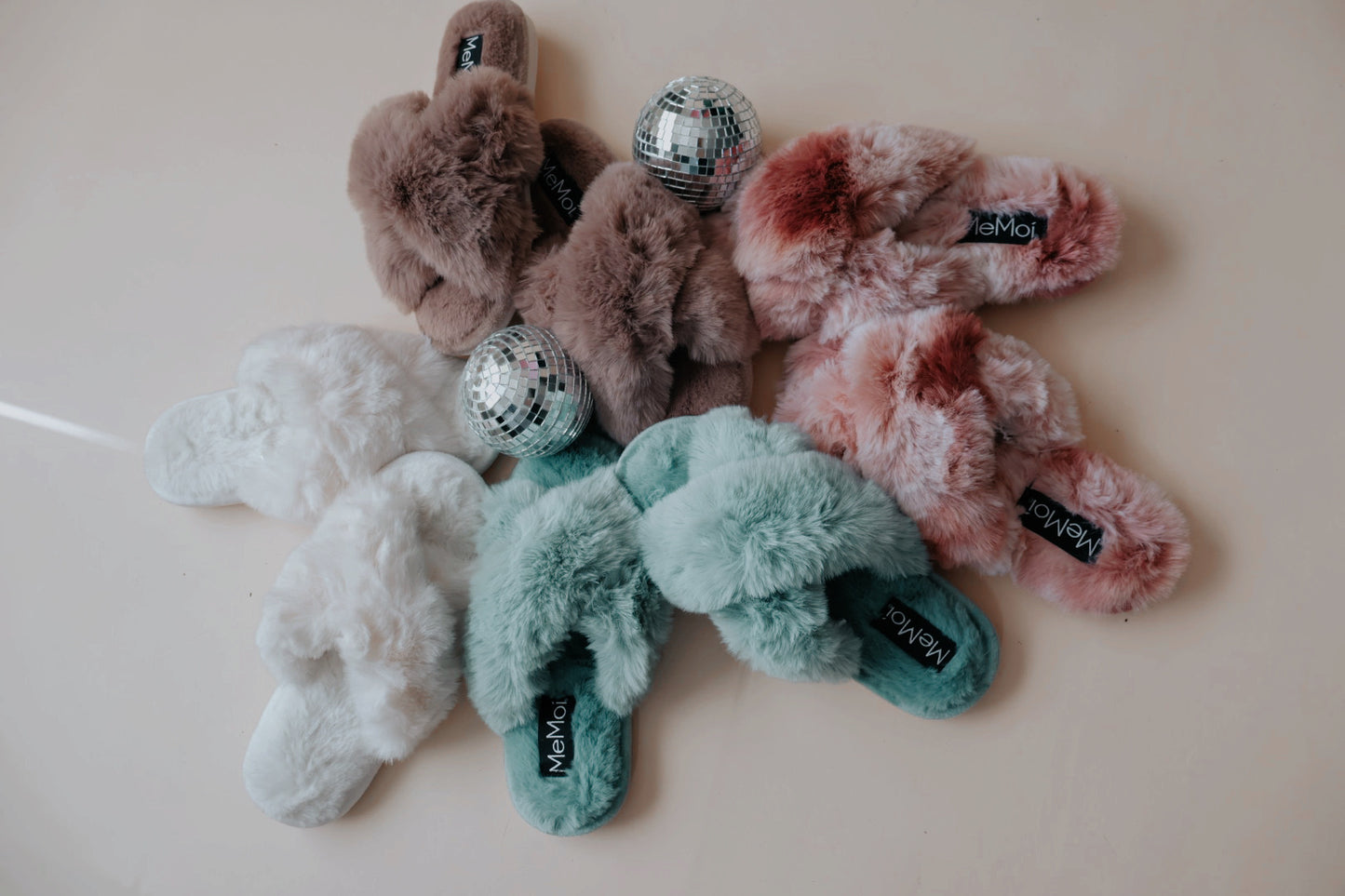 Luna Teal Fuzzy Slippers