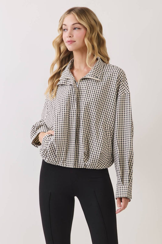 Plaid Cropped Jacket