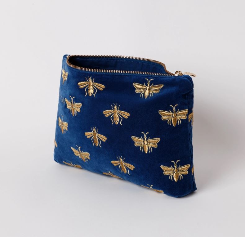 Honey Bee Everyday Pouch - Cobalt Blue