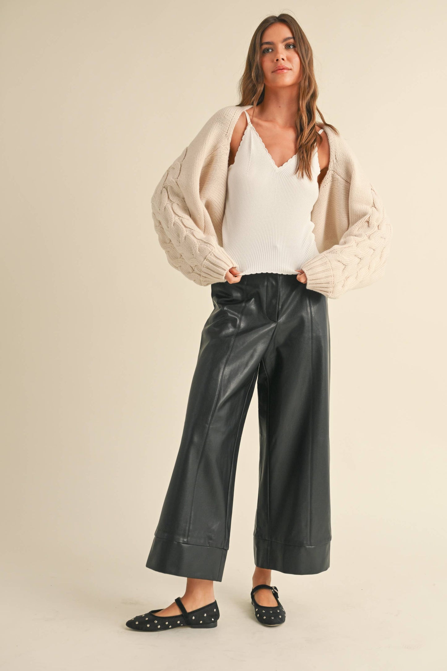 Cable Knit Cardigan - Ivory
