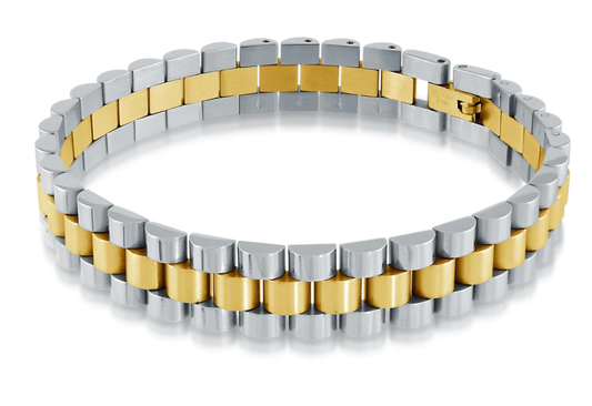 Desi Two - Tone Watch Band Bracelet