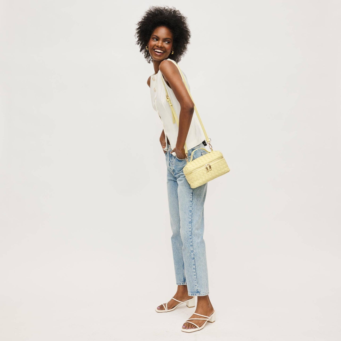Butter Yellow Woven Crossbody