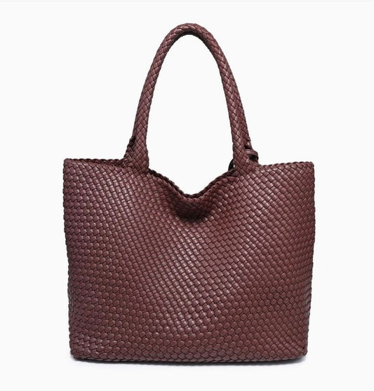 Solana Woven Chocolate Tote