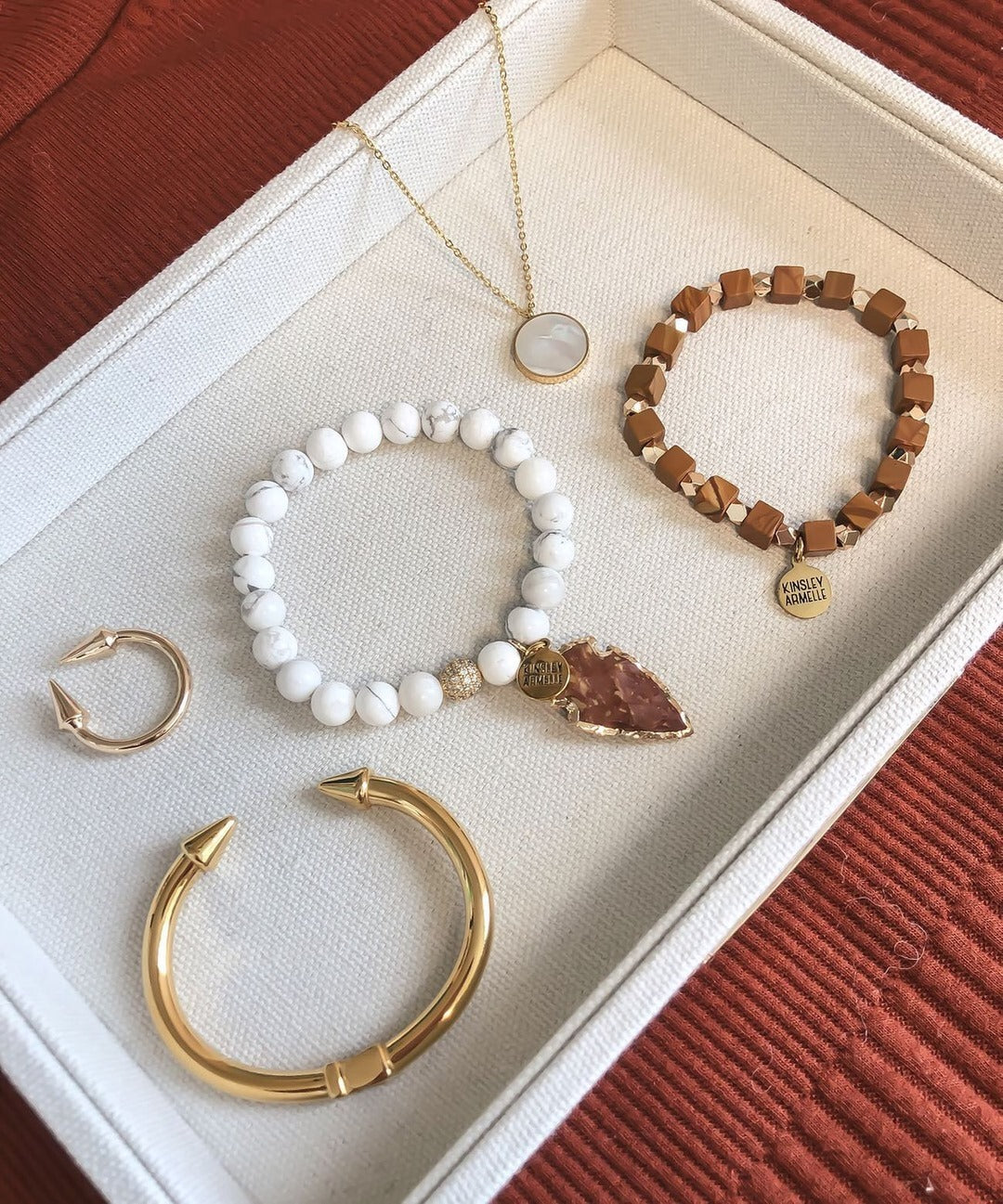 Kinsley Armelle Spike Gold Bracelet