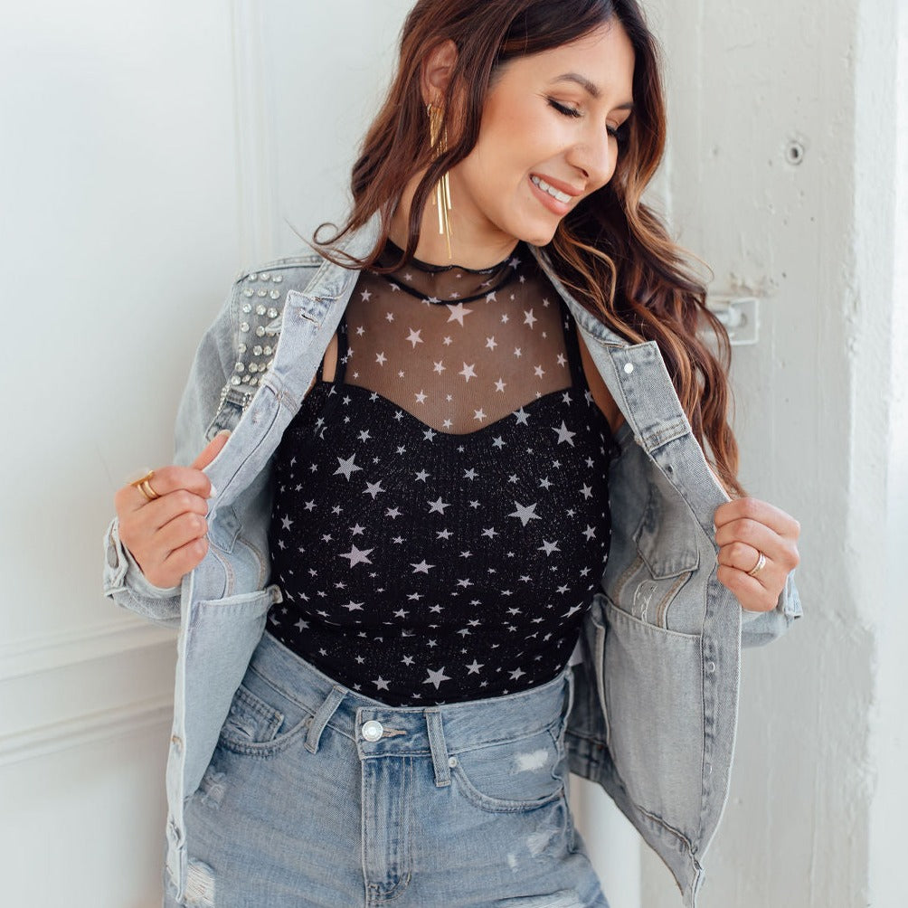 Estrellas Mesh Sleeveless Top