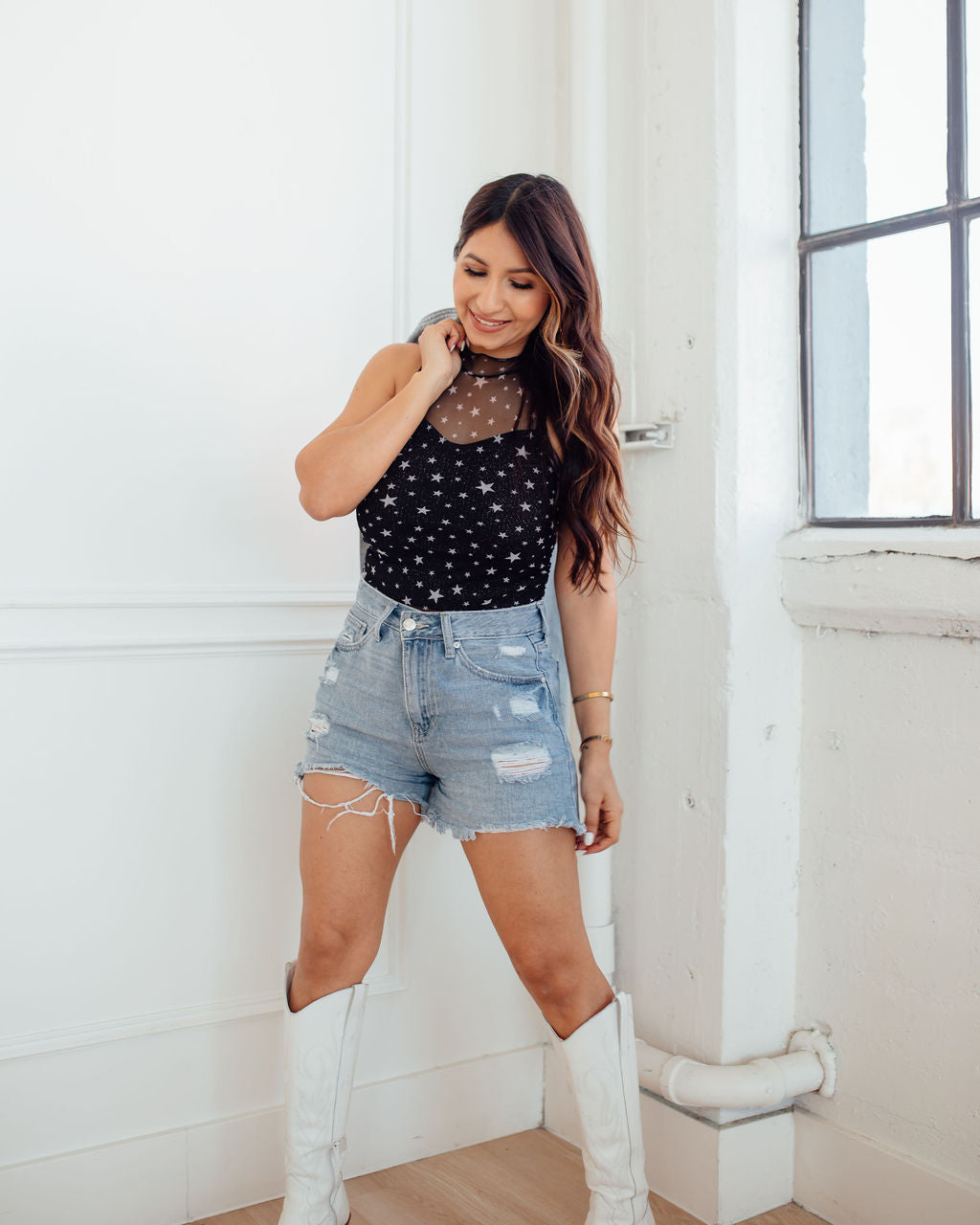 Estrellas Mesh Sleeveless Top