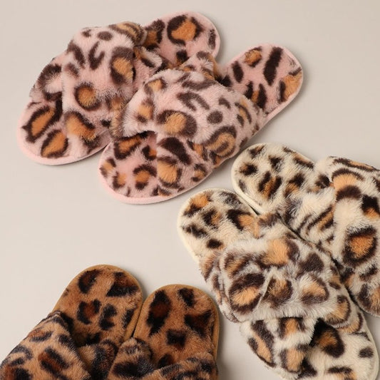 Pink Leopard Slippers