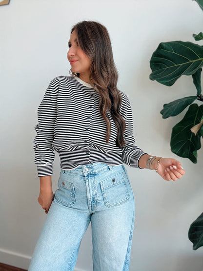 Striped Knit Long Sleeve