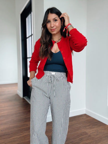 Candy Red Cardigan