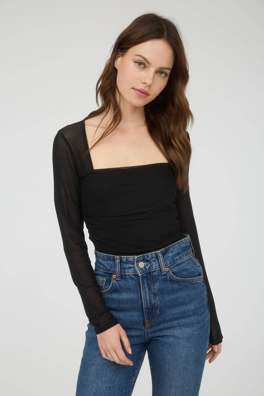 Jessa Sheer Long Sleeve Top